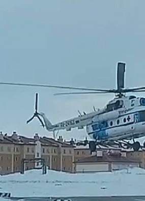В Белоярск прилетел первый вертолёт